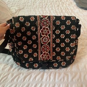 Vera Bradley black and red messenger bag/backpack
